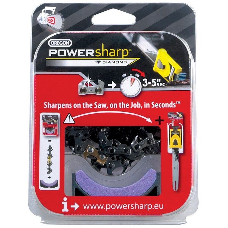 Řetěz PowerSharp 3/8" 1,3mm - 55 článků PS56E + ostřící kámen